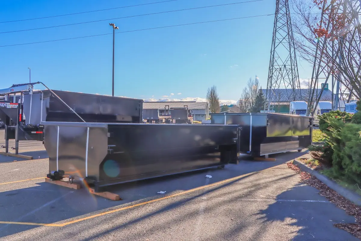 Roll-off dumpster ready for waste disposal at job site for Estate Cleanout Dumpster Rental in North Mankato